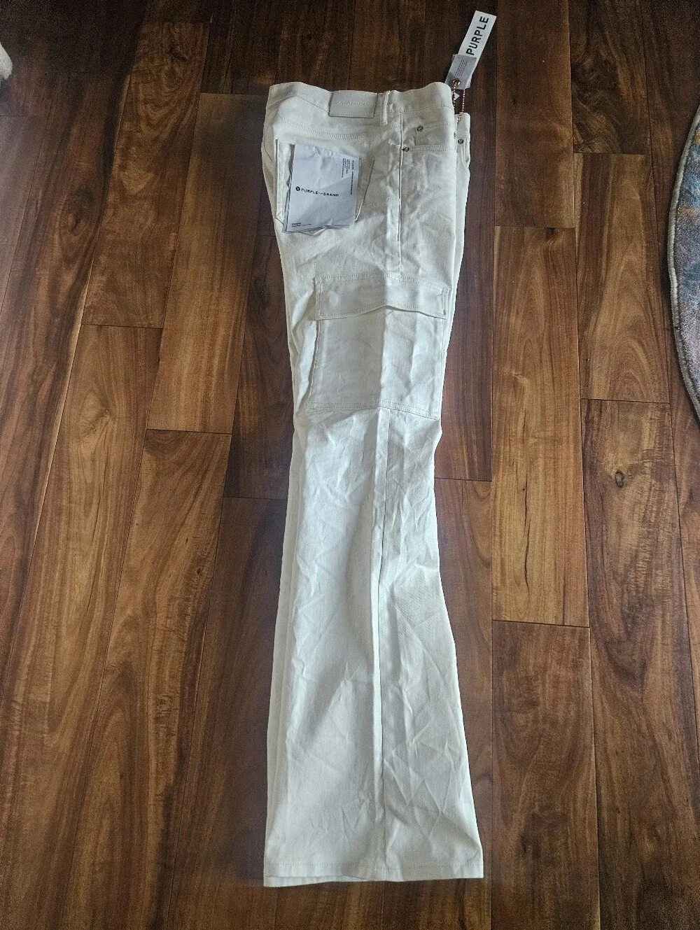 NWT Purple-Brand Flare Cargo Pants, sz 34